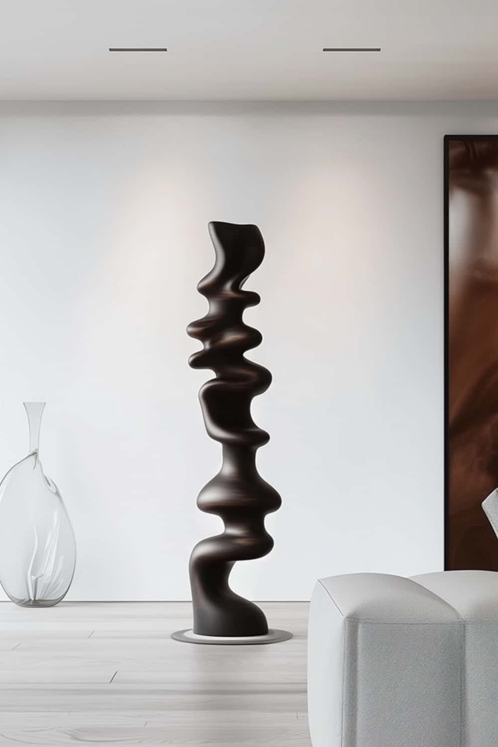 Abstract Sculpture From Wood Large Wooden Sculpture Art Wooden Statue Hand Carved