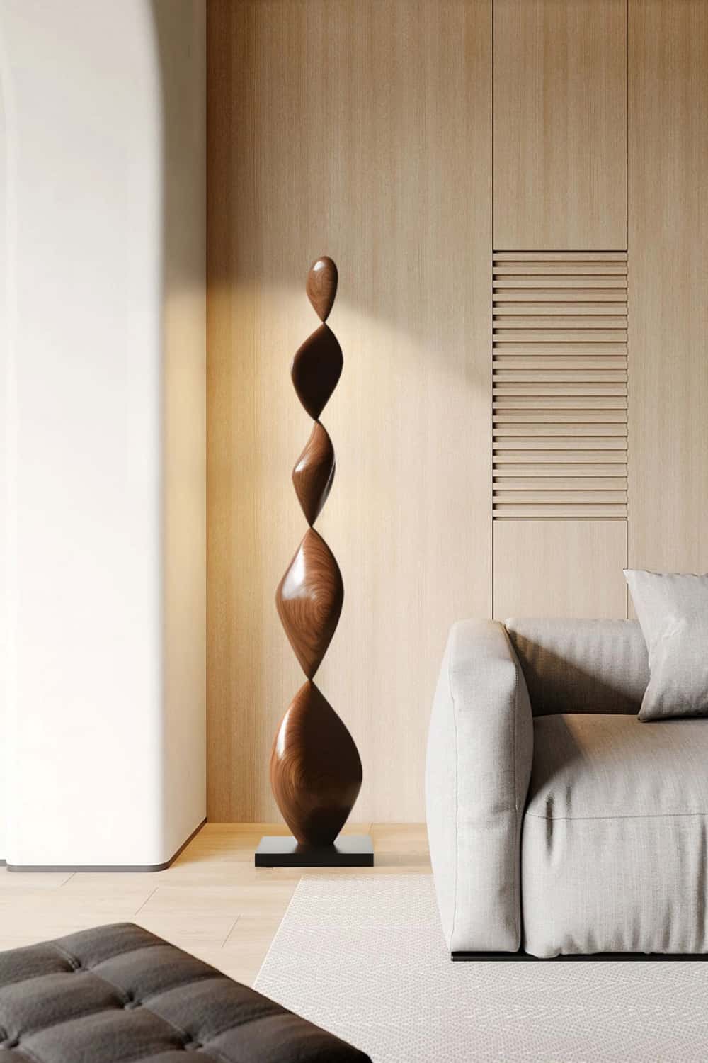 Large Wood Sculpture Wooden Sculpture Art Hand Carved Wood Statue Wood