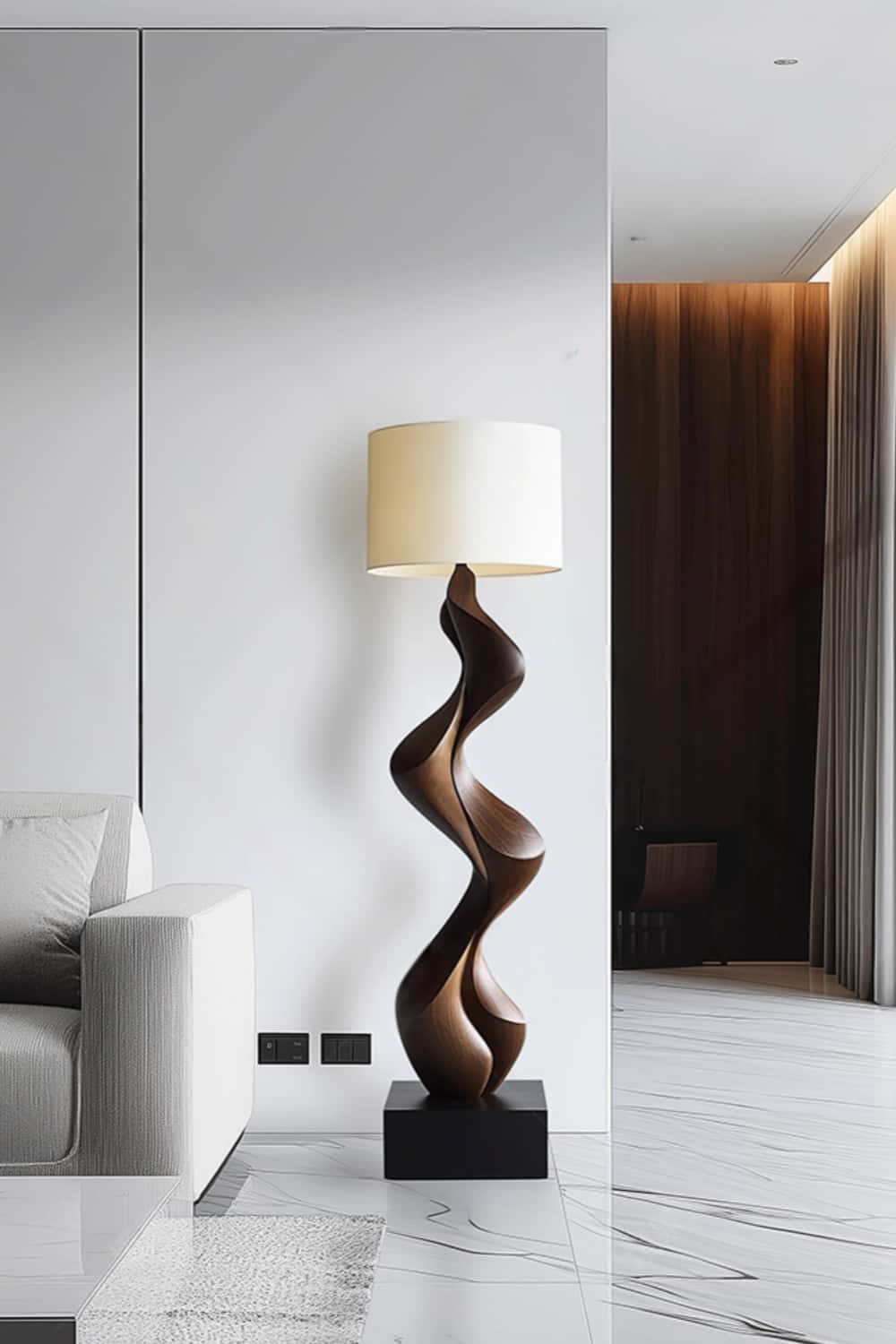 Wooden Floor Lamp Floor Wood Light Lamp Standing Wooden Lamp Floor Light Wood Modern Floor Lamp