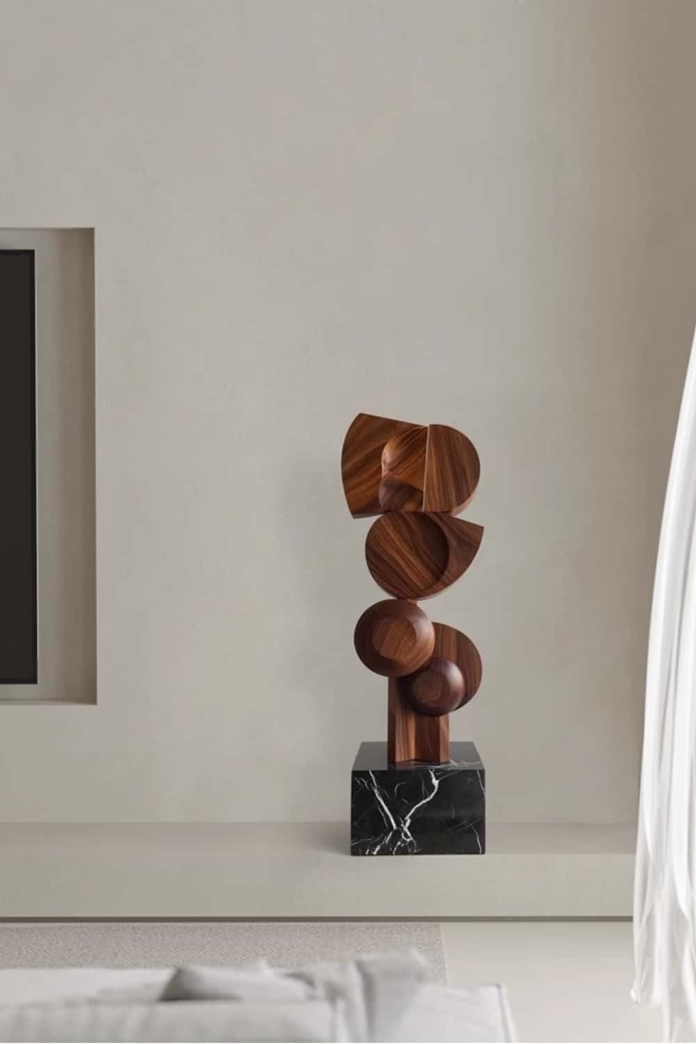 Wood Sculpture Hand Carved Abstract Wooden Sculpture Art Wood Carving