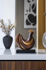 Wooden Carved Animals Wooden Sculptures Abstract Wooden Chicken Statue