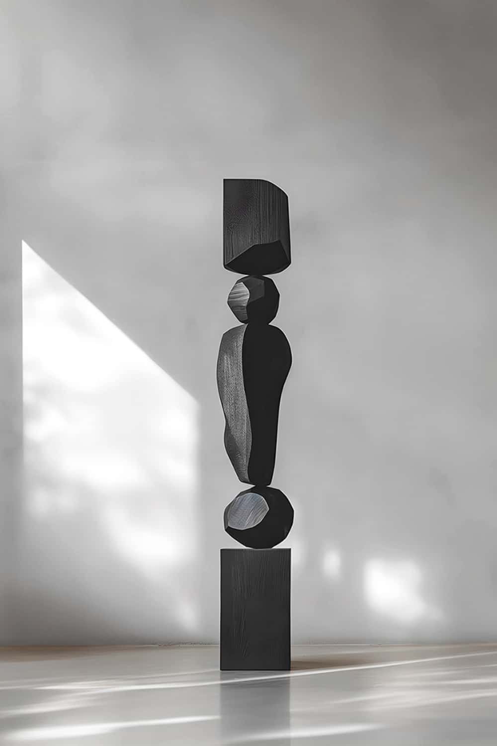 Hand Tall Wood Carved Statue Custom Large Black Wood Sculpture Near Me