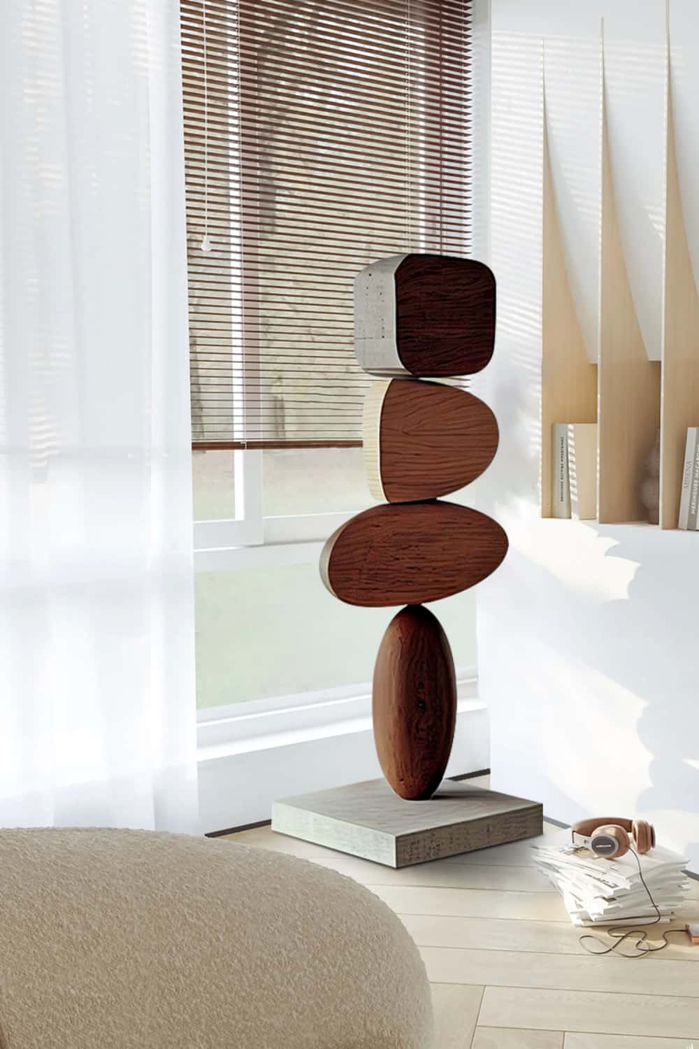 Abstract Wooden Sculpture Large Wood Sculpture Wooden Statue Wood Art Carving