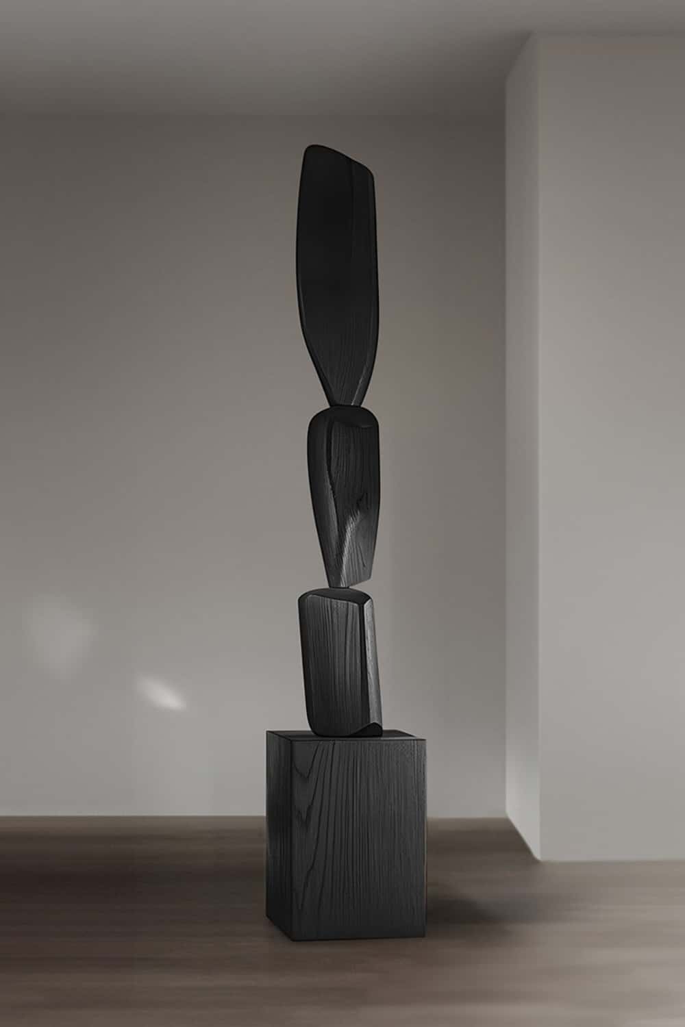Hand Tall Wood Carved Statue Custom Large Black Wood Sculpture Near Me