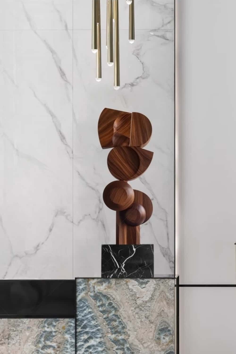 Wood Sculpture Hand Carved Abstract Wooden Sculpture Art Wood Carving