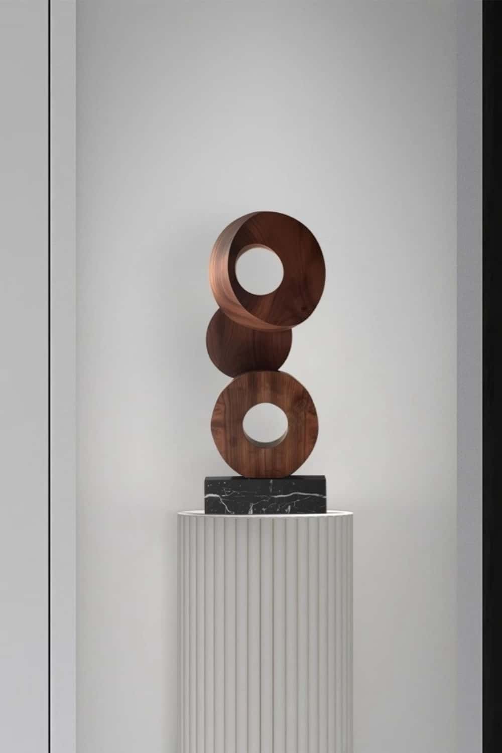 Wood Sculpture Hand Carved Abstract Wooden Sculpture Art Wood Carving