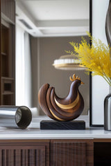 Wooden Carved Animals Wooden Sculptures Abstract Wooden Chicken Statue
