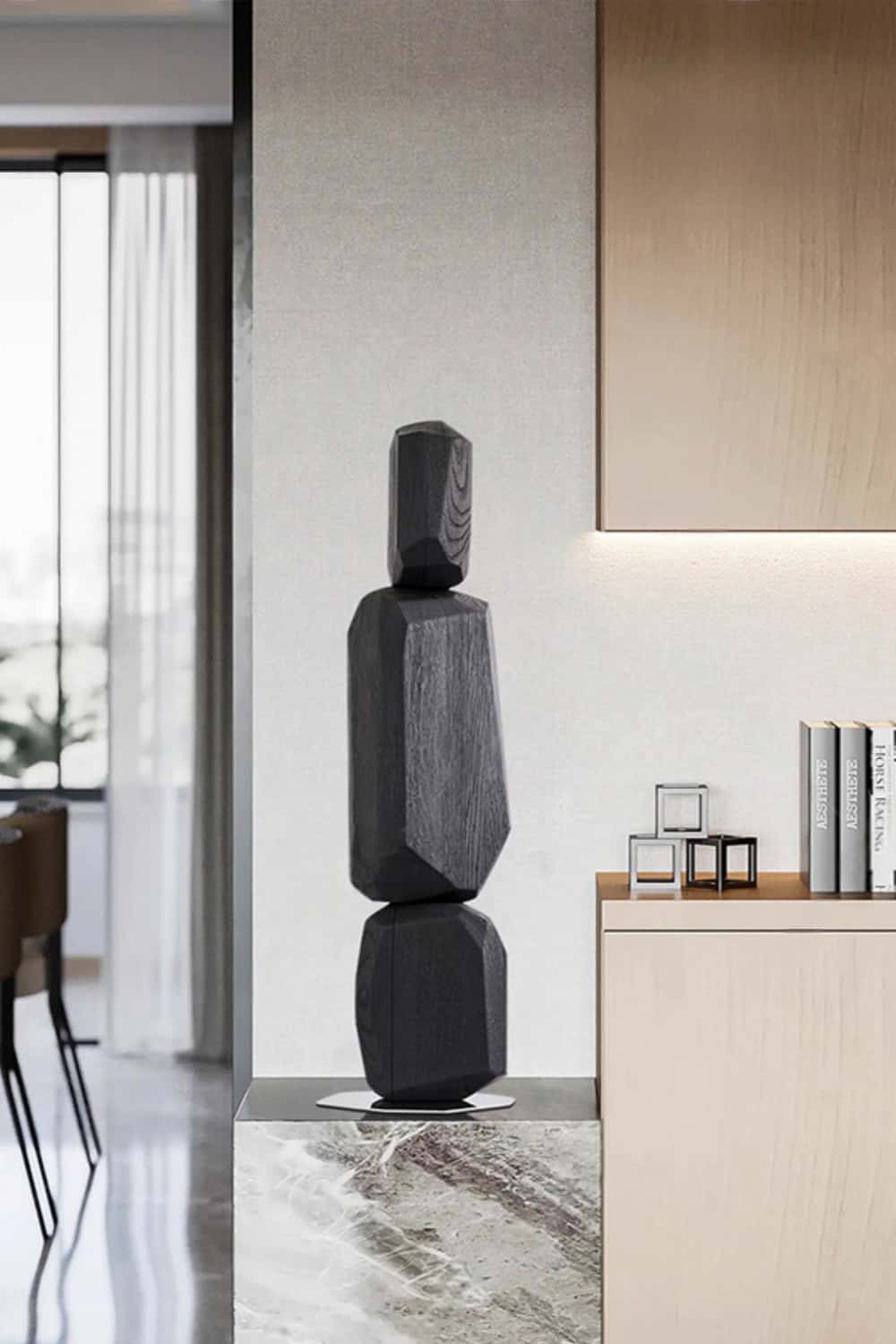 Wood Sculpture Hand Carved Abstract Wooden Sculpture Art Wood Carving