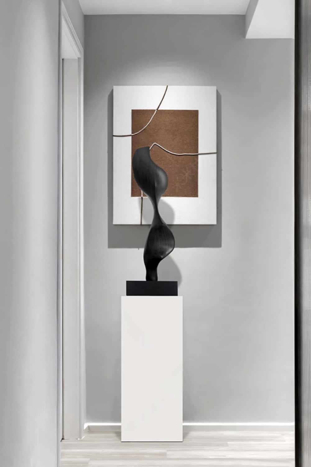 Wood Sculpture Hand Carved Abstract Wooden Sculpture Art Wood Carving