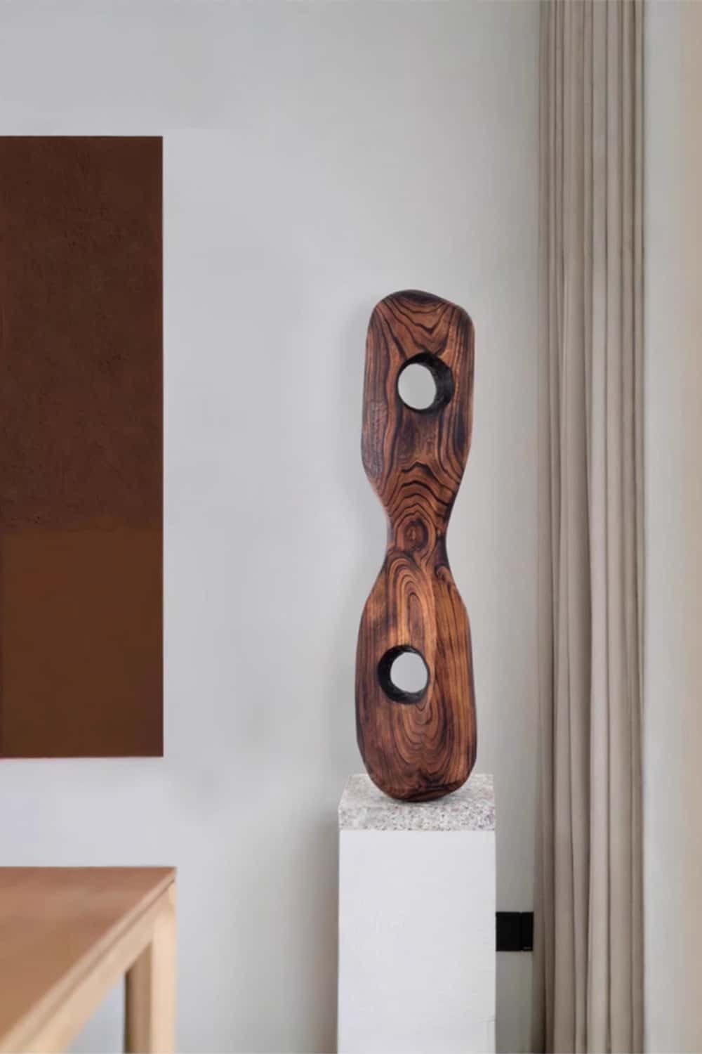 Wood Sculpture Hand Carved Abstract Wooden Sculpture Art Wood Carving