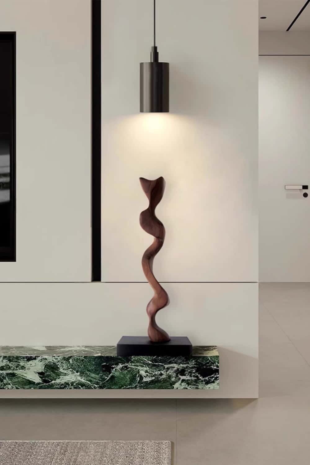 Wood Sculpture Hand Carved Abstract Wooden Sculpture Art Wood Carving