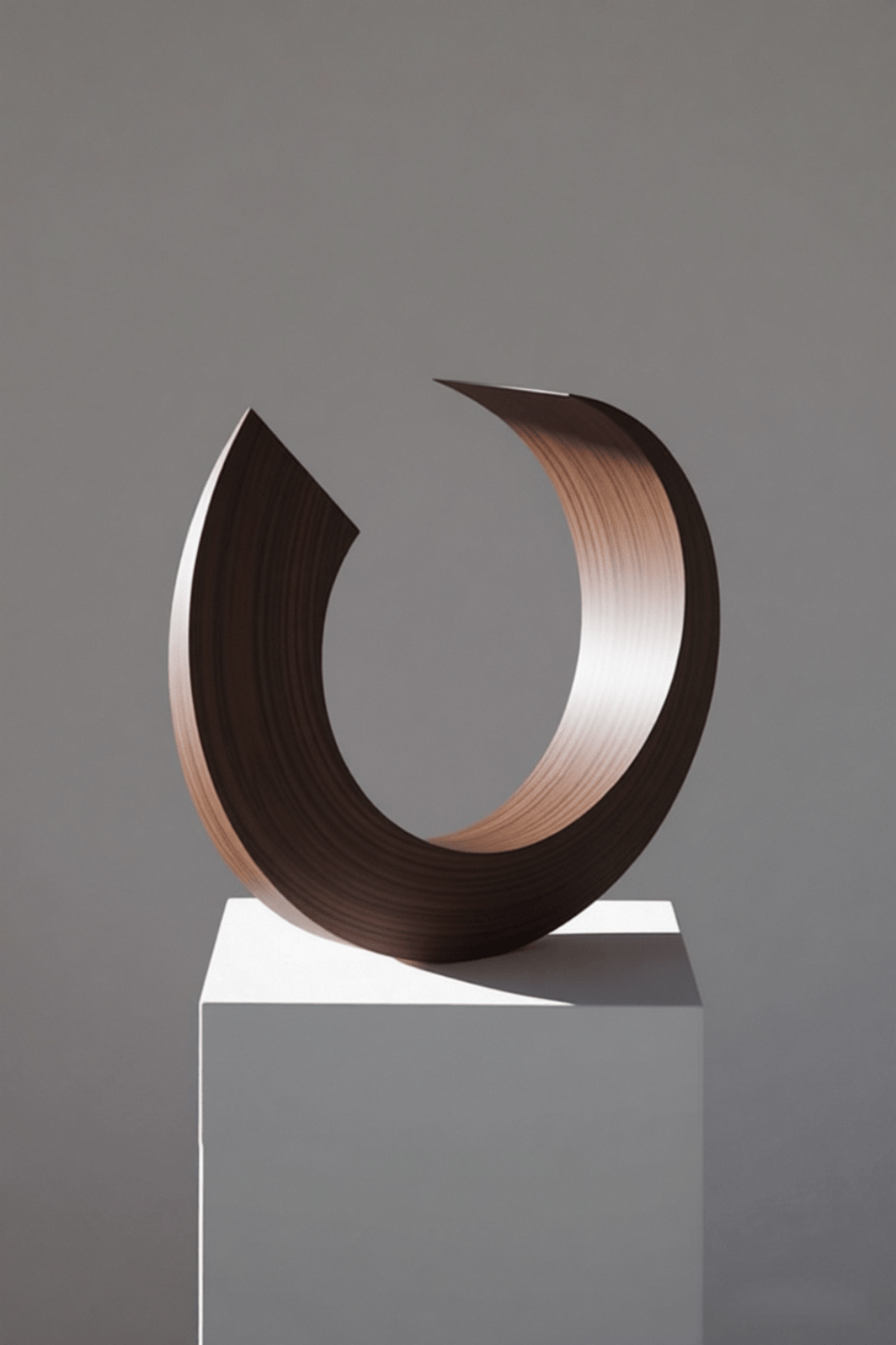 Modern Wooden Sculpture Abstract Handcrafted Wood Carving Statue Wooden Art Decor