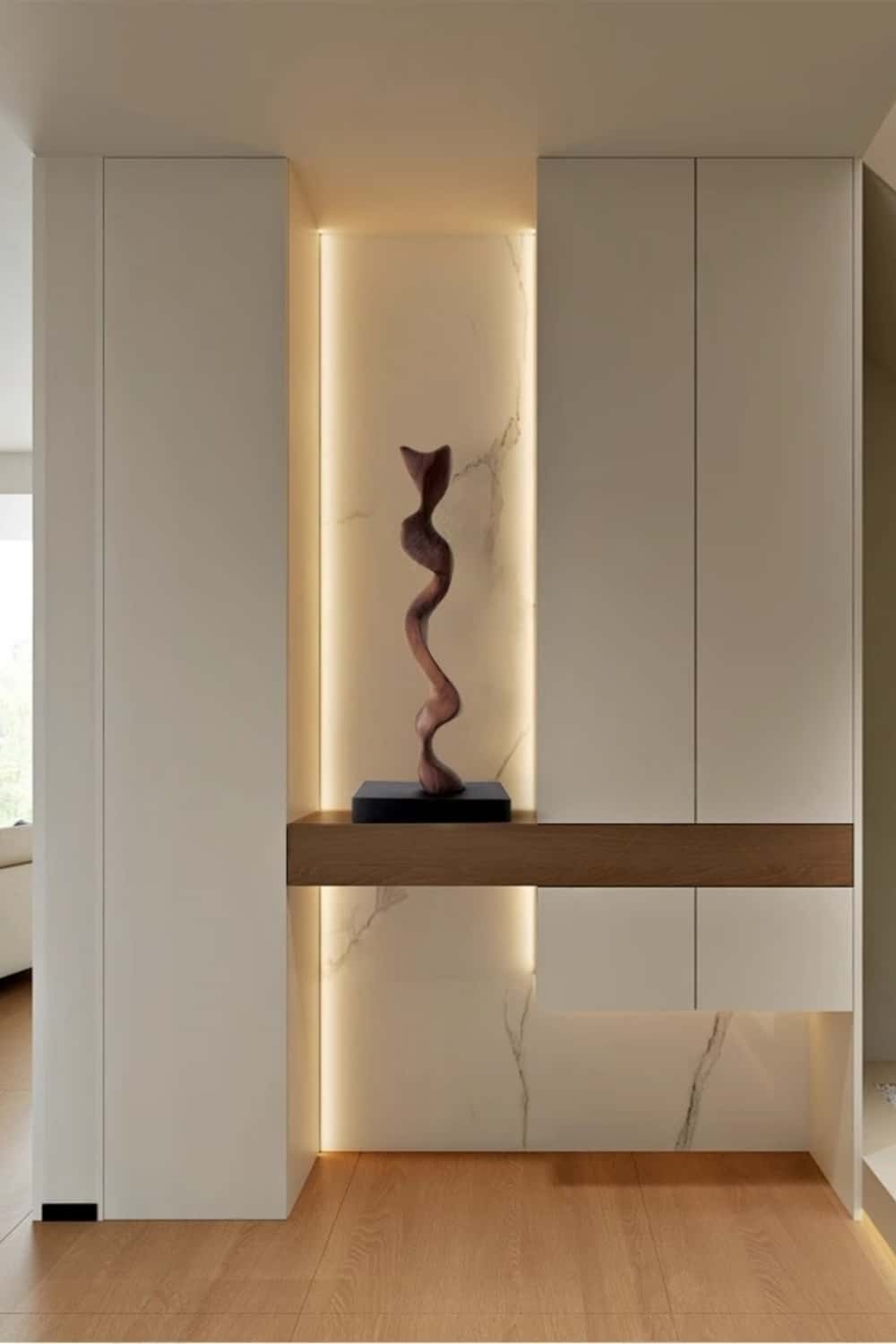 Wood Sculpture Hand Carved Abstract Wooden Sculpture Art Wood Carving