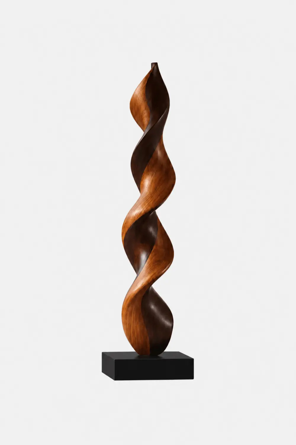 Large Abstract Walnut Wood Floor Sculpture For Modern Home Decor