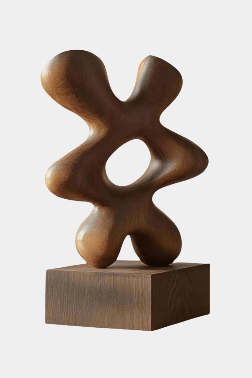 Modern Hand Carved Abstract Wood Sculpture Carving Wooden Sculpture Art