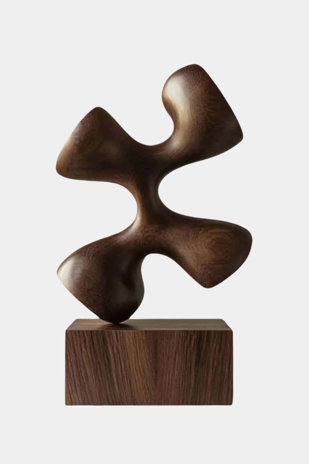 Modern Hand Carved Abstract Wood Sculpture Carving Wooden Sculpture Art
