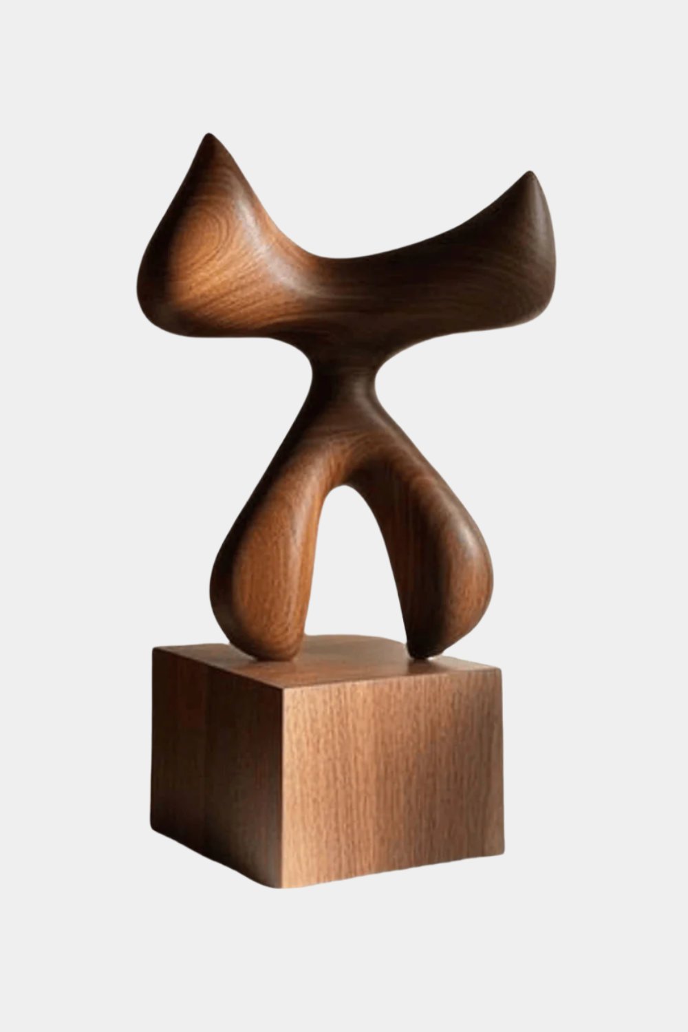 Modern Hand Carved Abstract Wood Sculpture Carving Wooden Sculpture Art