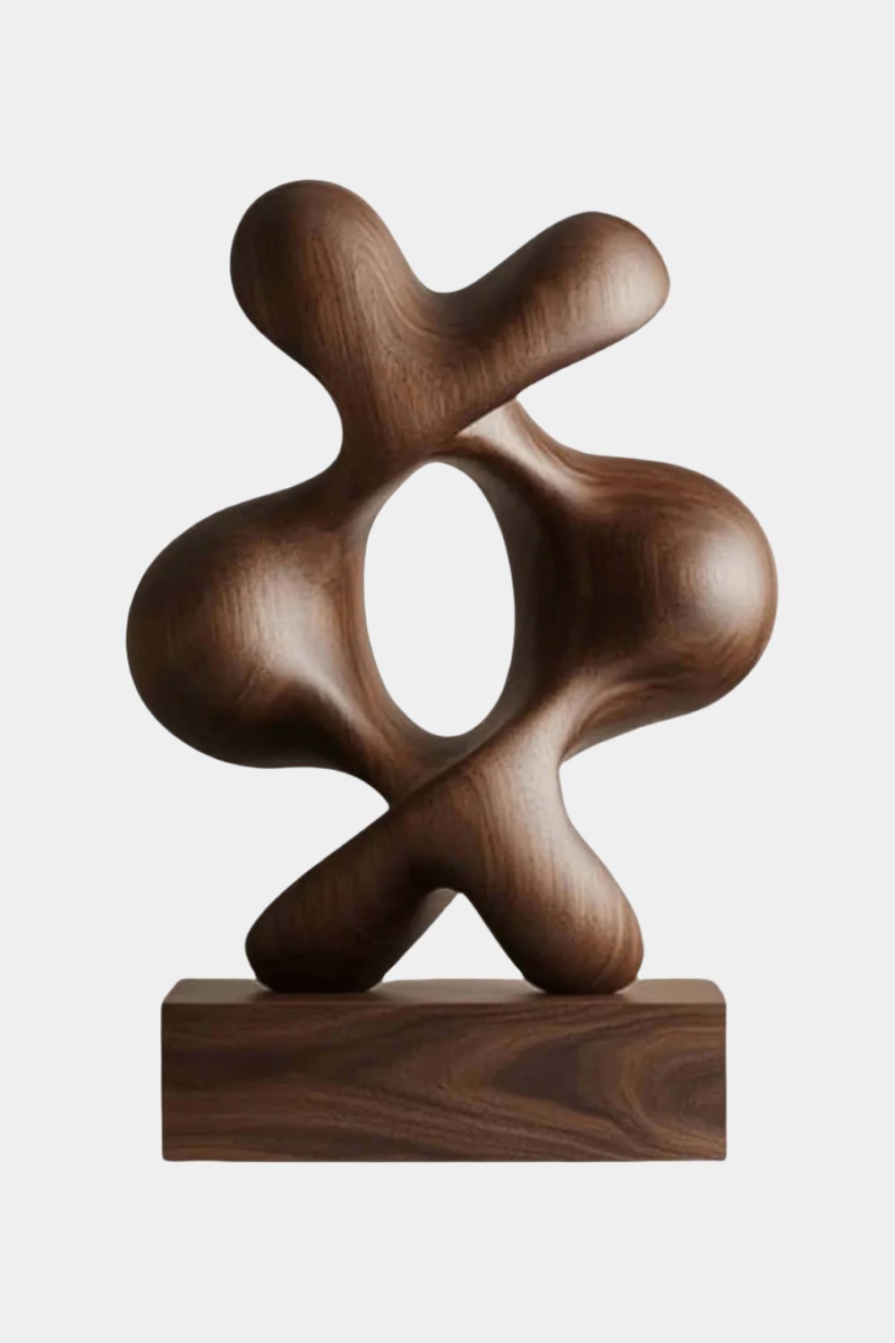 Modern Hand Carved Abstract Wood Sculpture Carving Wooden Sculpture Art