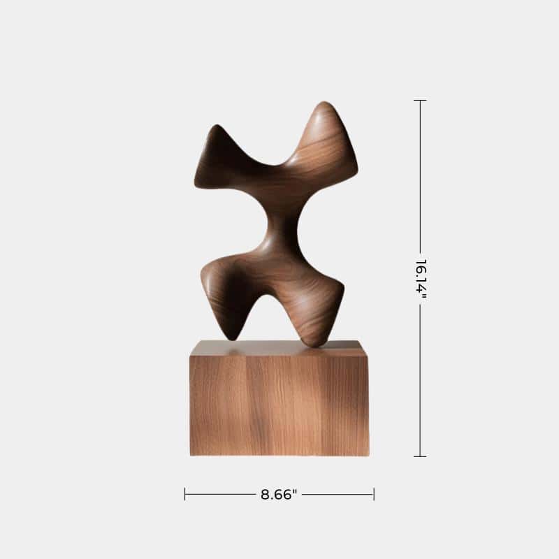 Wood Carving Sculpture With Wood Abstract Wooden Sculpture Art Ornaments