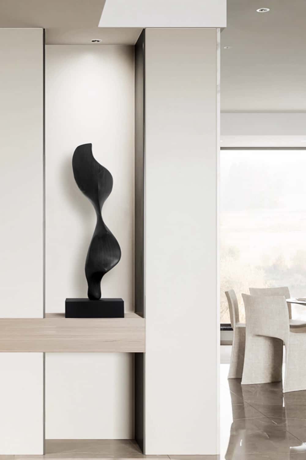 Wood Sculpture Hand Carved Abstract Wooden Sculpture Art Wood Carving