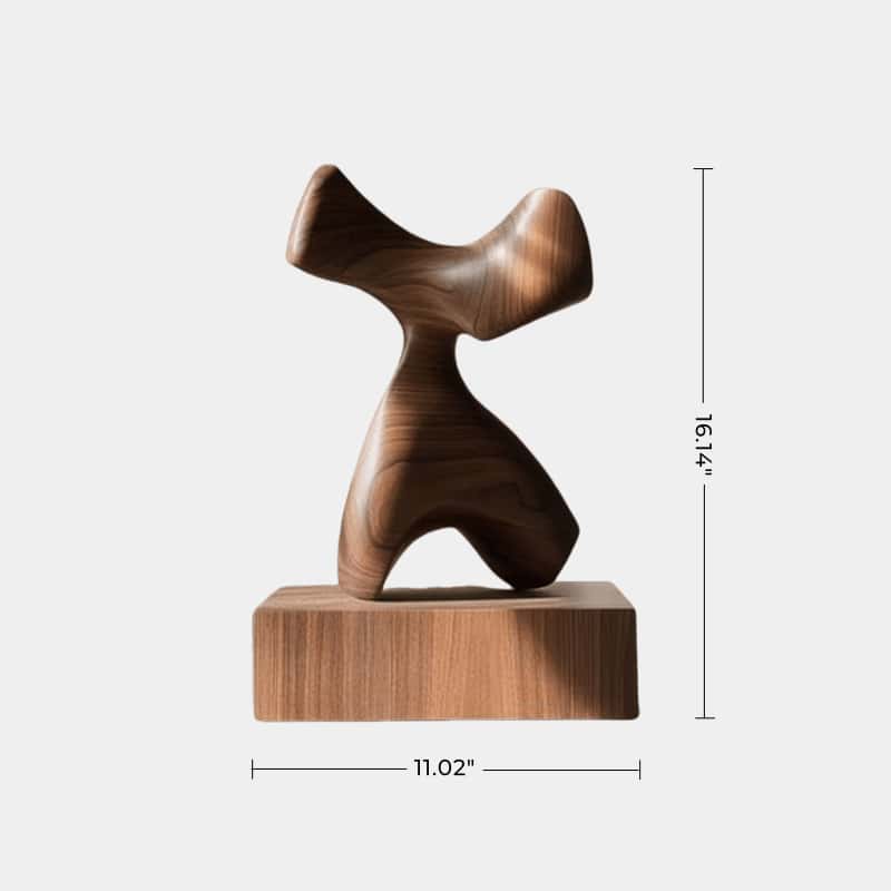Wood Carving Sculpture With Wood Abstract Wooden Sculpture Art Ornaments