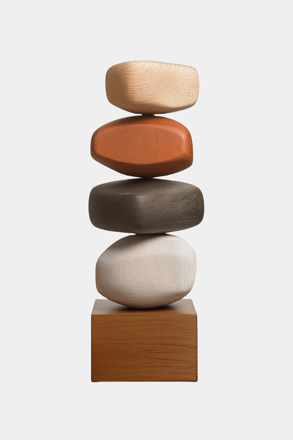 Handcrafted Wood Sculpture Modern Abstract Art Minimalist Home Decor