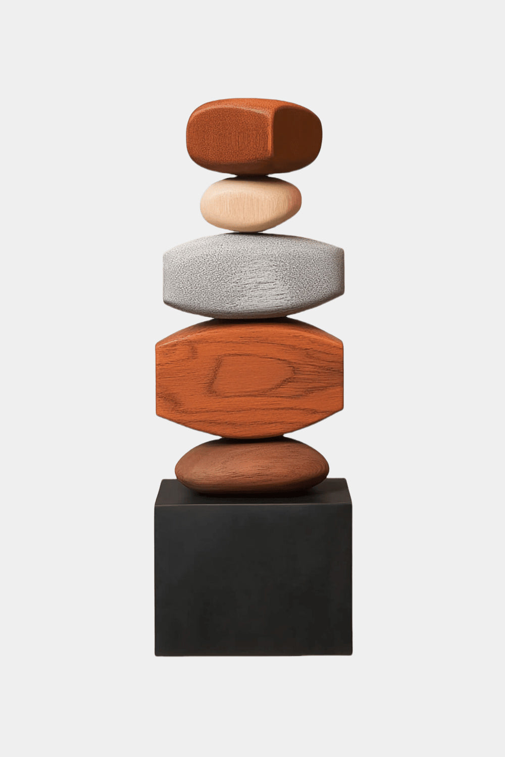 Handcrafted Wood Sculpture Modern Abstract Art Minimalist Home Decor