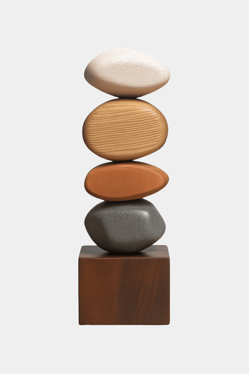 Handcrafted Wood Sculpture Modern Abstract Art Minimalist Home Decor
