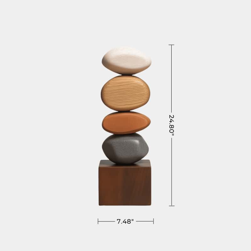 Handcrafted Wood Sculpture Modern Abstract Art Minimalist Home Decor