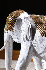 Elephant Wood Carving Hand Carving Wooden Art  Wood Sculpture Animal Crafts Wooden Elephant Statue