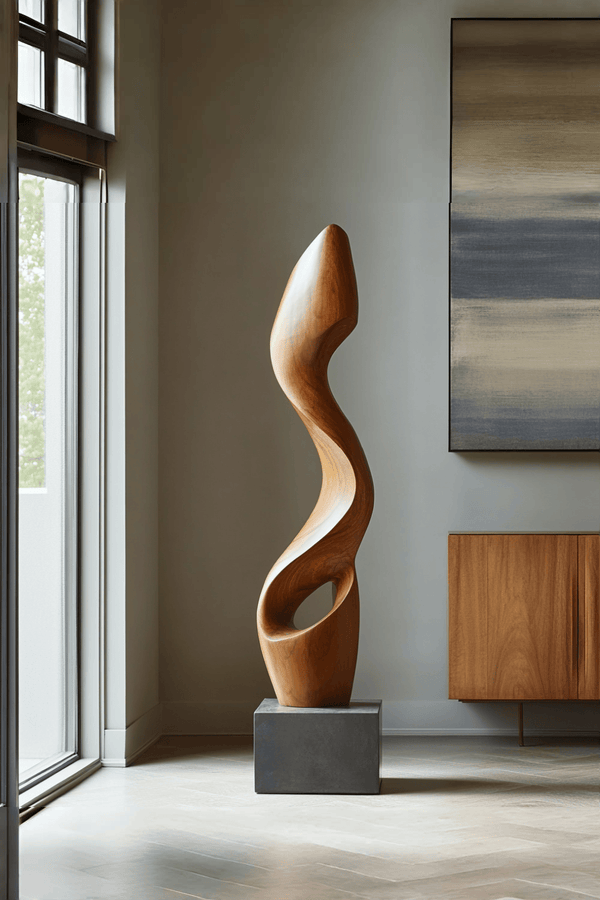 Large Wooden Sculptures For The Home Modern Abstract Wood Sculpture Art