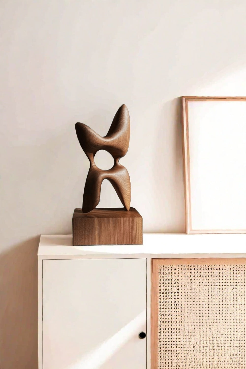 Wood Carving Sculpture With Wood Abstract Wooden Sculpture Art Ornaments