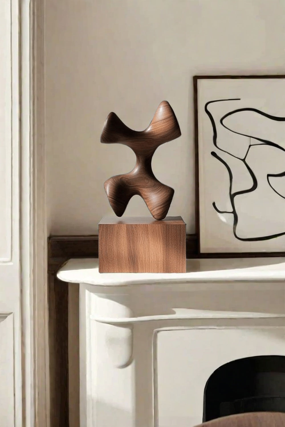 Wood Carving Sculpture With Wood Abstract Wooden Sculpture Art Ornaments