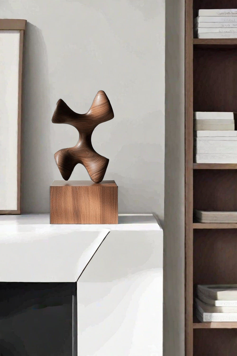 Wood Carving Sculpture With Wood Abstract Wooden Sculpture Art Ornaments