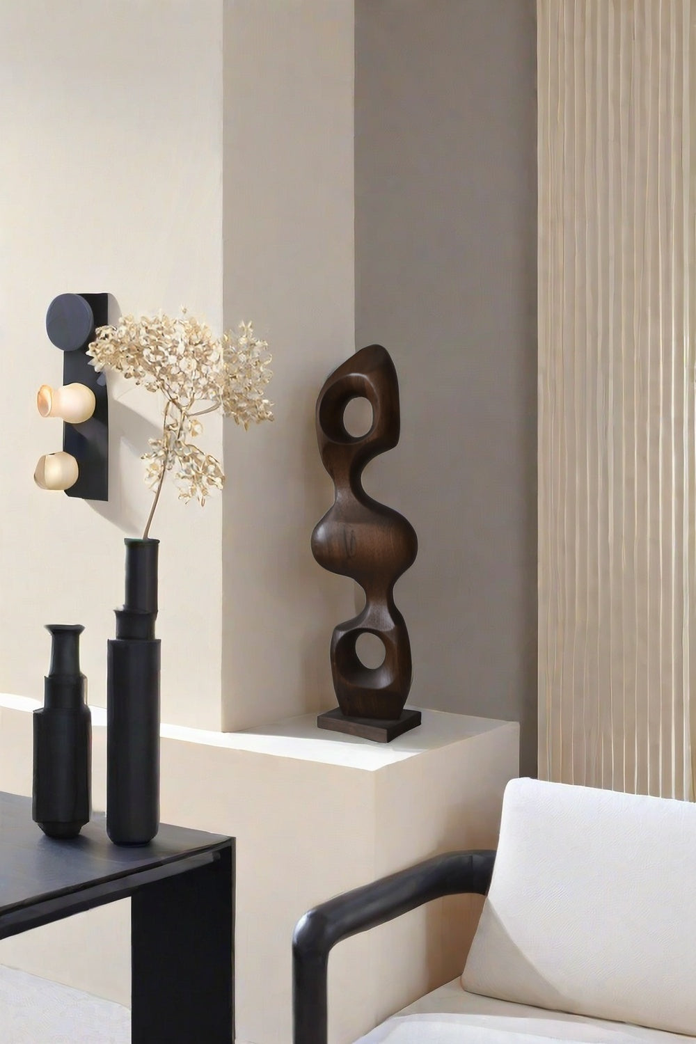 Wooden Hand Sculpture Abstract Wood Art Deco Wood Carving Sculpture