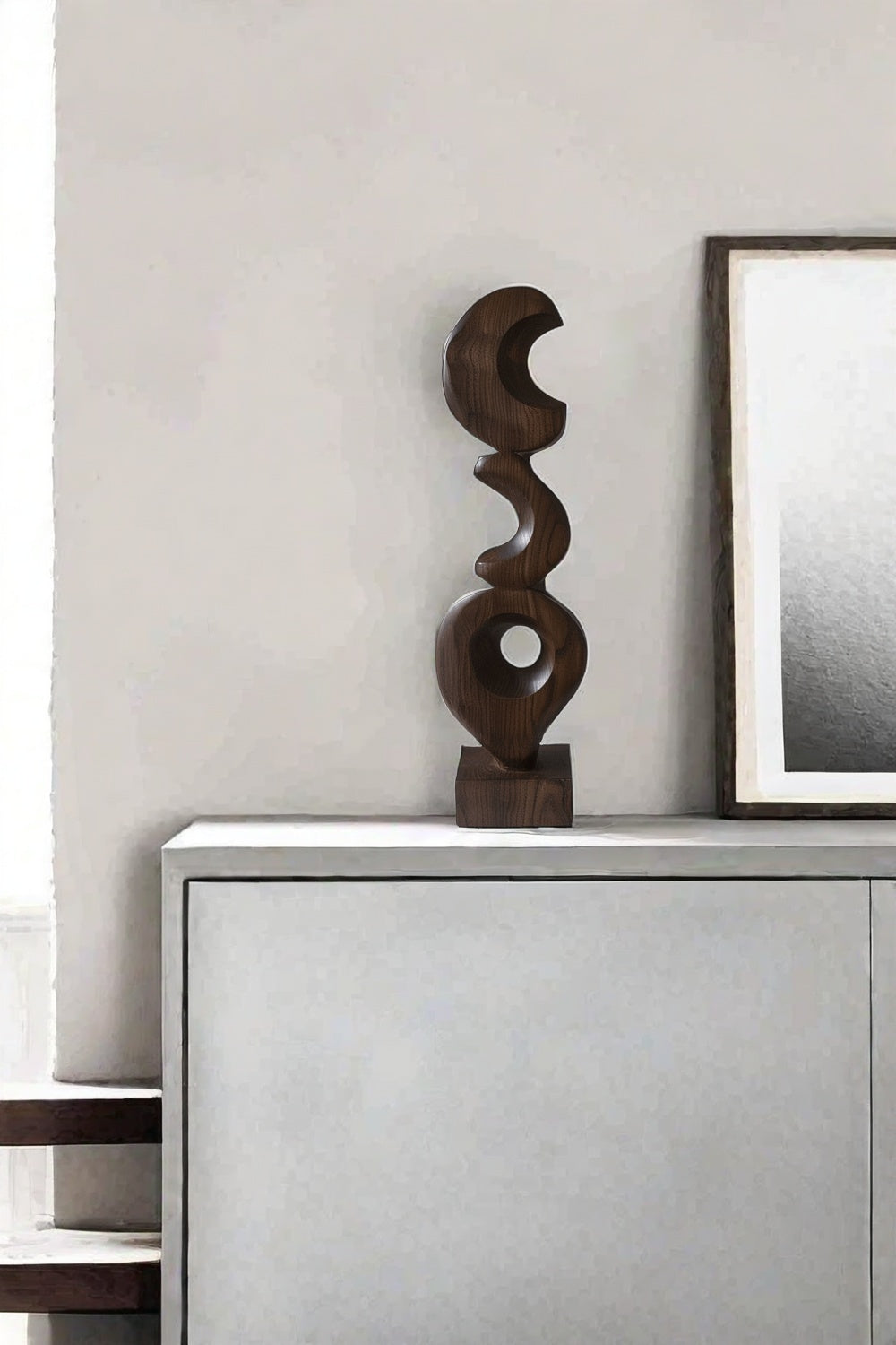 Wooden Hand Sculpture Abstract Wood Art Deco Wood Carving Sculpture
