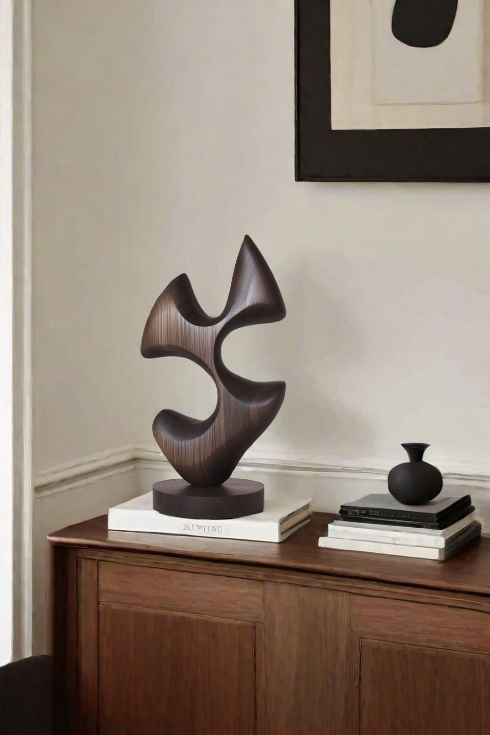 Wood Carving Sculpture With Wood Abstract Wooden Sculpture Art Ornaments