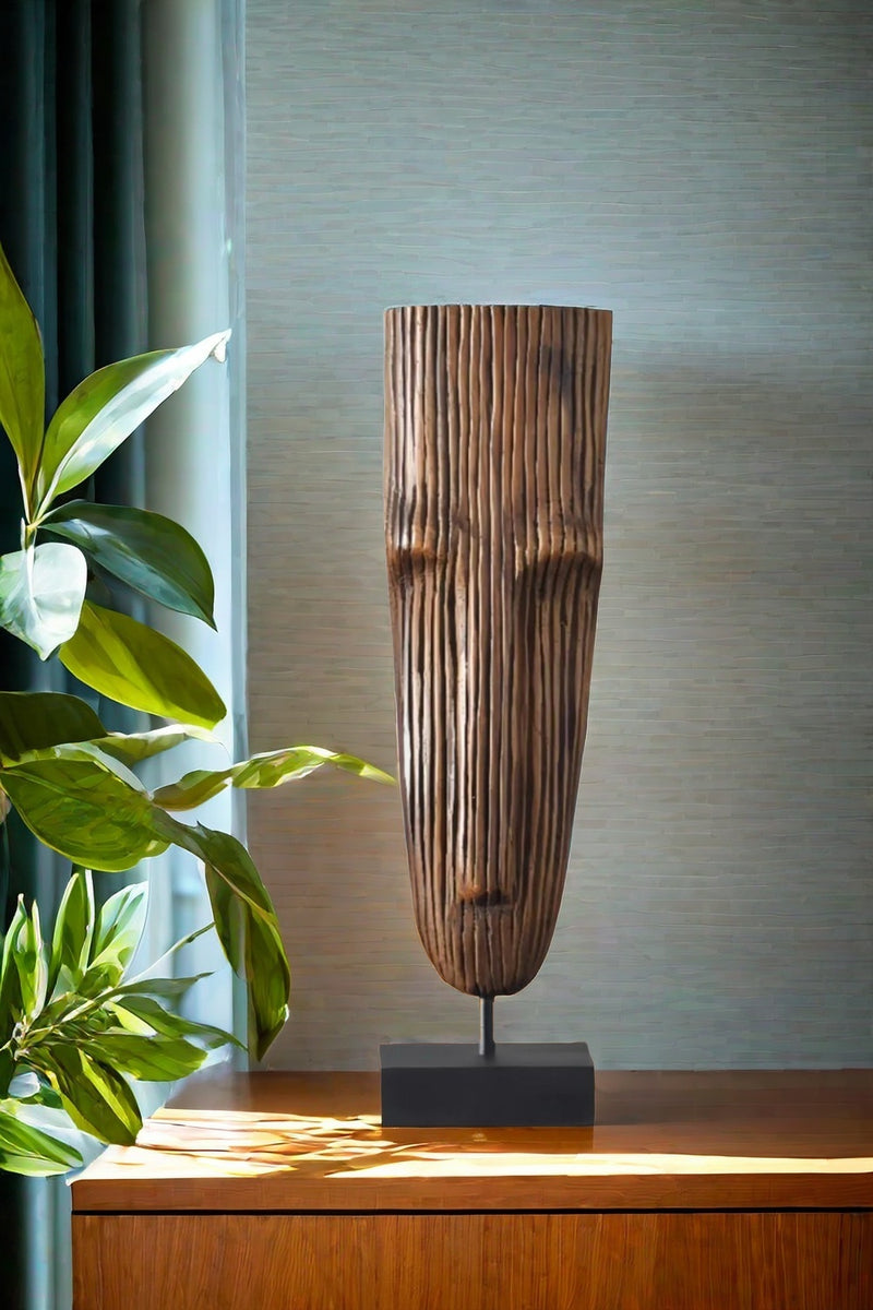 Abstract Wood Sculpture Modern Wood Abstract Art Handmade Face Wood Sculpture Original Art Unique Modern Art