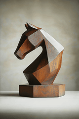 Wooden Horse Sculpture Animal Wood Carving Hand Carving Wooden Art Animal Wood Sculpture Animal Crafts