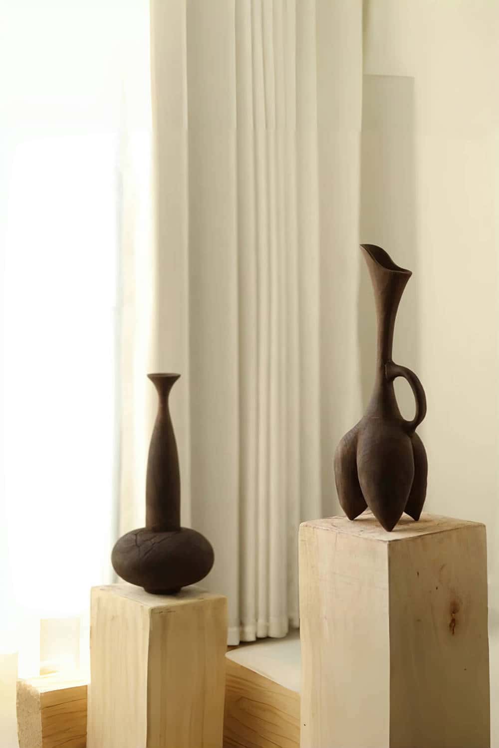 Wood Sculpture Hand Carved Abstract Wooden Sculpture Art Wood Carving