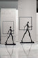 Metal Human Sculpture Fiberglass Human Sculpture Floor Standing Sculpture