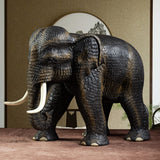 Elephant Wood Carving Hand Carving Wooden Art  Wood Sculpture Animal Crafts Wooden Elephant Statue