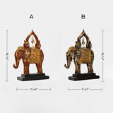 Elephant Wood Carving Hand Carving Wooden Art  Wood Sculpture Animal Crafts Wooden Elephant Statue