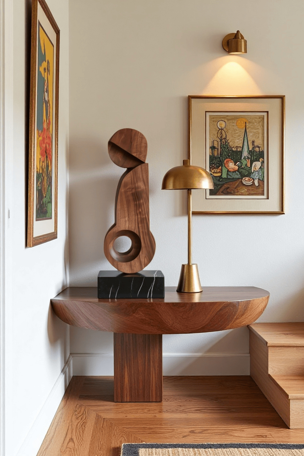 Wood Sculpture Hand Carved Abstract Wooden Sculpture Art Wood Carving