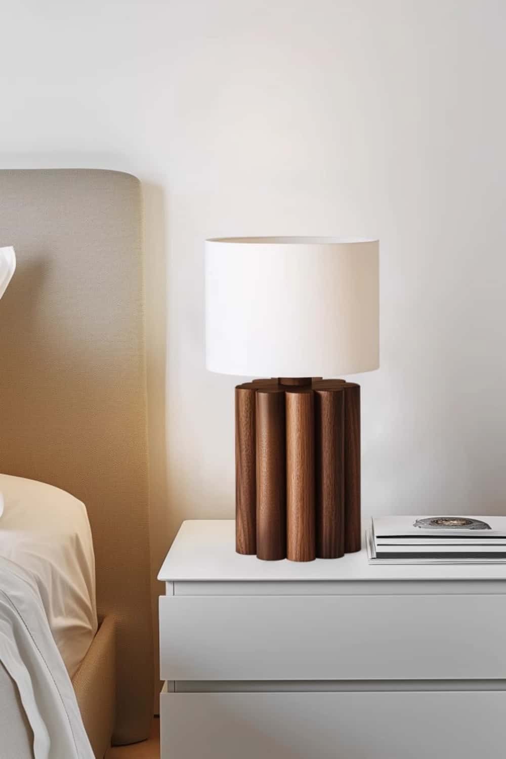 Abstract Wooden Lamp Wood Art Table Lighting Sculptural Wood Table Lamp