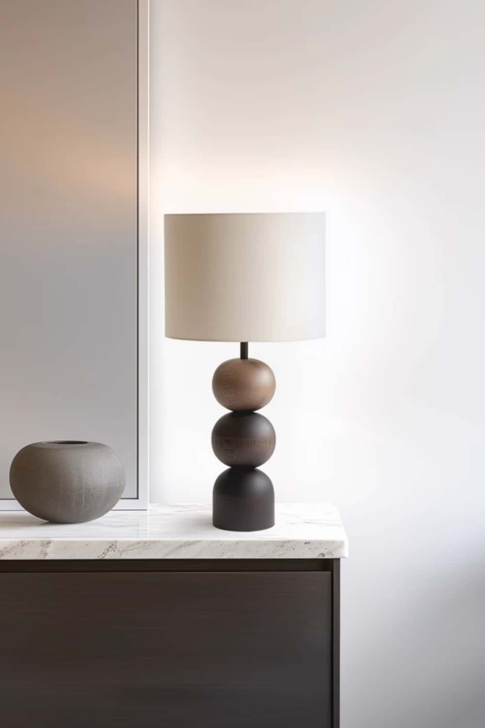 Handcrafted Wood Desk Lamp Handmade Abstract Wooden Lamp Wood Art Table Lighting