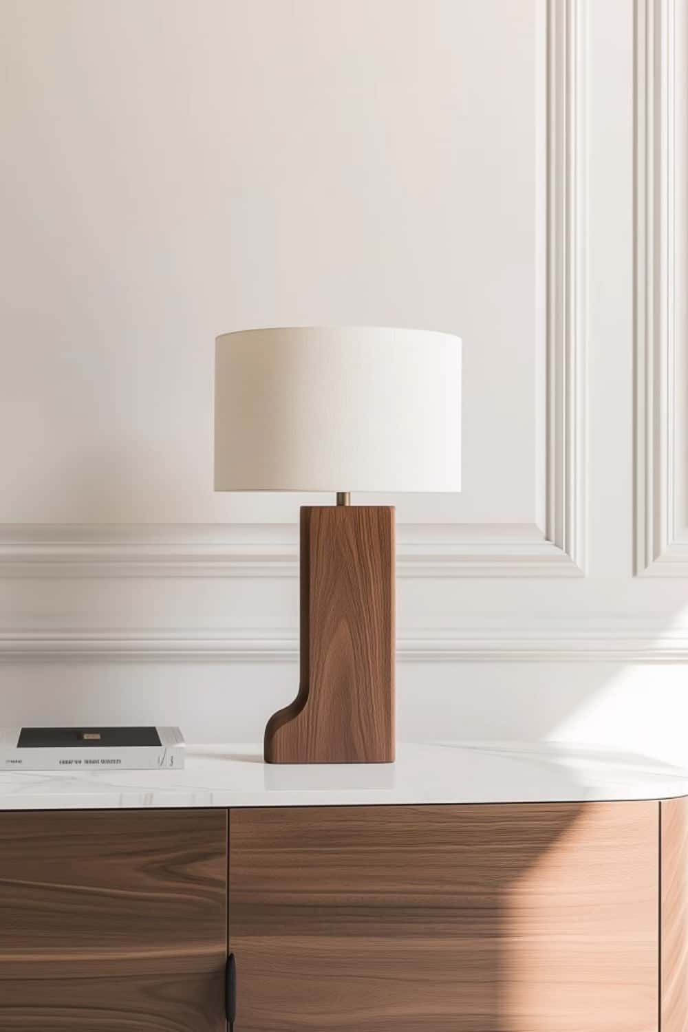 Handcrafted Wood Desk Lamp Handmade Abstract Wooden Lamp Wood Art Table Lighting