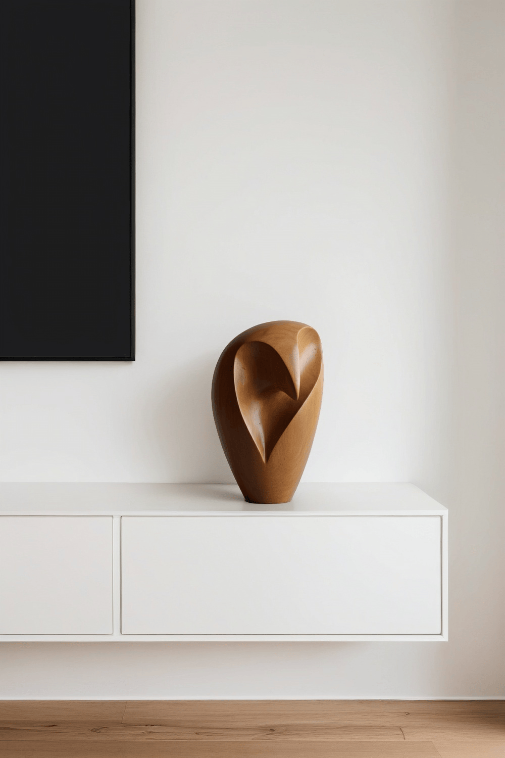 Abstract Wooden Owl Sculpture Handmade Animal Bird Wood Sculpture Art