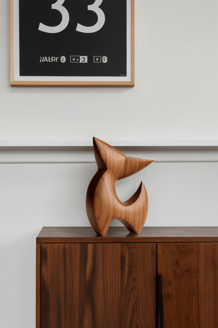 Hu2 Abstract Animal Wood Sculpture Wooden Sculptures Eco Modern Home Art