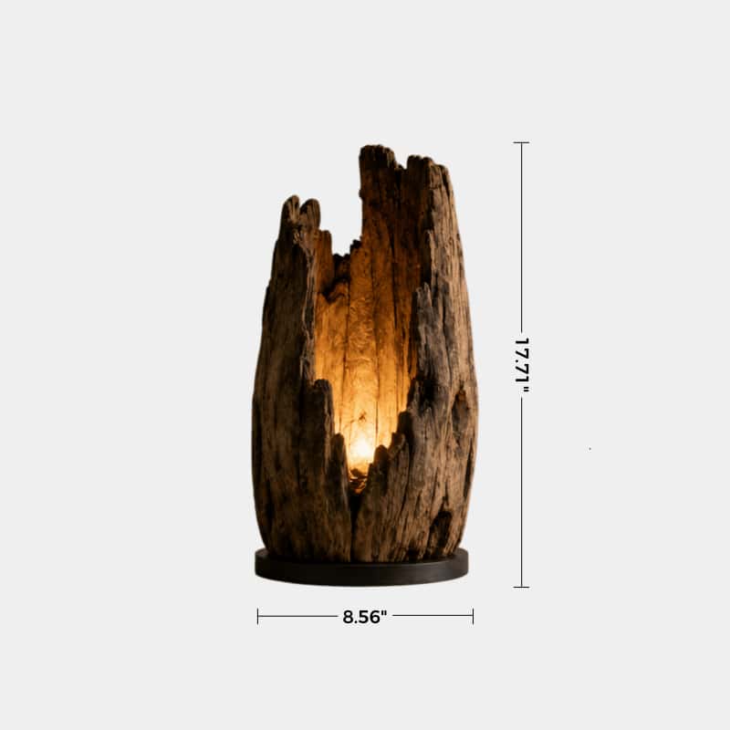 Abstract Wooden Sculpture Lamp As Functional Art Piece For Minimalist And Eco-Friendly Homes